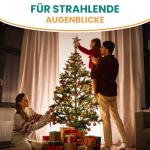 Künstlicher Tannenbaum 120 cm mit Beleuchtung 110 LED warmweiß Weihnachtsbaum Christbaum