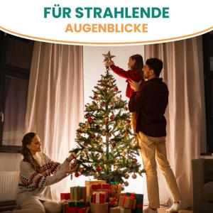 Künstlicher Tannenbaum 120 cm mit Beleuchtung 110 LED warmweiß Weihnachtsbaum Christbaum