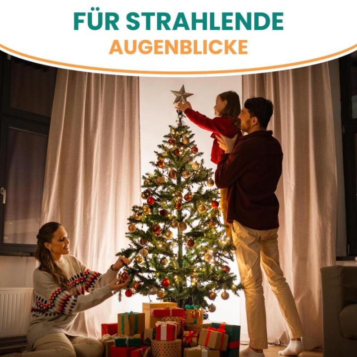 Künstlicher Tannenbaum 120 cm mit Beleuchtung 110 LED warmweiß Weihnachtsbaum Christbaum