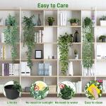 4 stuks kunsthangplanten met potten, 80 cm lang, kunstklimop, , , , , onderhoudsvrije plastic planten voor binnen en buiten, tuin, wanddecoratie