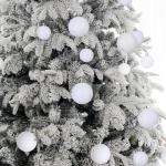 witte kerstbalornamenten voor kerstversiering - 36 stuks kerstboom onbreekbare ornamenten met ophanglus voor vakantie- en feestdecoratie (combo van 6 stijlen in 3 maten)