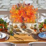 8 bundels kunstherfstbloemen herfstdecoratie herfstboeket kunstmatige eucalyptus, herfsttakken esdoornbladeren kunstbloem decoratie, herfstdecoratie voor binnen en buiten tafel bal