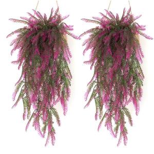 2 stuks 80 cm kunstmatige hangende planten nep varens plastic planten Perzische rotan, nep hangende klimop wijnstok muur opknoping planten groen voor thuis tuin kamer bruiloft deco