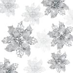 21 stuks kerstbloemen kerstboomversiering bloem kunstbloem glitter kerstboomversiering zilver Kerstmis