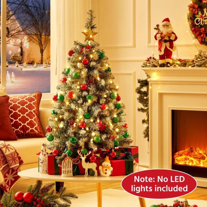 90 cm kerstboom met sneeuw, mini kunstkerstboom, tafel-kerstboom, kerstdecoratie, materiaal pvc, incl. cementbasis