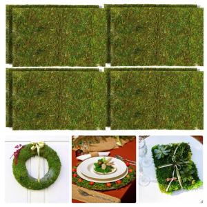 8 Stück getrocknete Moosmatte, dekoratives Moos, grünes Blattmoos zum Basteln, grünes Moos, Wandpaneele, Tischmoos, Matte, Dekoration, Hochzeit, Geburtstag, Party, Ornament, DIY