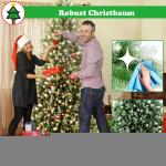 Kunstkerstboom van 180 cm met 775 groene pvc-punten en 75 groene PE-punten, met houten standaard en warmwitte leds, voor Kerstmis, Halloween, bruiloft (met sneeuweffect)