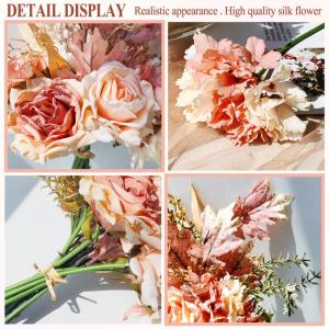 13 stuks herfst, roze herfst decoratieve takken herfstbloemen  boeket eucalyptus hortensia voor doe-het-zelf boeket bruidsboeket bruiloft