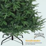 Premium kunstkerstboom, 182 cm, ca. 900 takken, PE spuitgietwerk en pvc, natuurgetrouwe dennenboom met klapsysteemframe en metalen standaard, snelle montage voor thuiswinkels, 182 