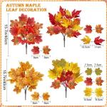 4 stuks kunstmatige esdoornbladeren herfstbladeren herfst esdoornbladeren takken kunstmatige esdoornbladeren herfst voor binnen en buiten huis (herfst A)