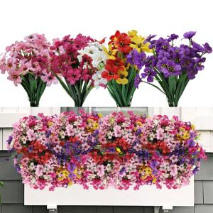 9 bundels zoals echt balkon, , weerbestendig, kunstplanten, buiten, uv-bestendig, balkonbloemen voor balkon, decoratie, tuin, outdoor