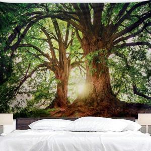 Natuur bos dikke boom wandtapijt, grote 3D-boomstamprint, kunst aan de muur, hangend voor slaapkamer, woonkamer, slaapzaal, breedte 79 x t59