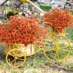 Kunstbloemen, herfst, 8 bundels kunstbloemen, herfstdecoratie, kunstbloemen, herfst, balkonplanten, zijden bloemen, herfsttakken, herfstdecoratie voor binnen en buiten, tuin, tafel