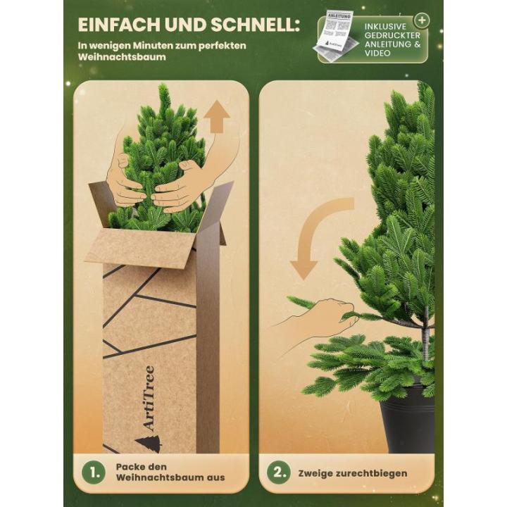 Kunstkerstboom 60 cm, in pot met led en sneeuw, kerstboom voor binnen en buiten, kunstboom voor kerstdecoratie, realistische look