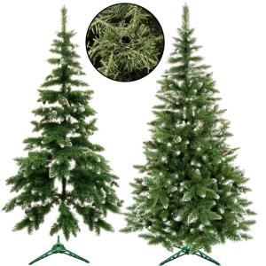 Kunstkerstboom, 150 cm, diamantgrenen, met kunstschaar, kunstkerstboom