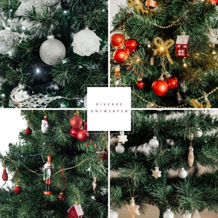 Realistische Kunstmatige Kerstboom Fir Xmas Tree | Afmeting: 120 cm | Feestdagdecor | Diepgroene Dichte Takken Stabiele Stand | Binnen & Buiten