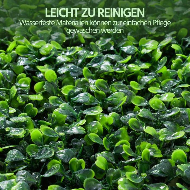 Kunstheg, klimop, inkijkbescherming, 50,5 x 50,5 cm, uv-bescherming, , heggenplant, windbescherming, doe-het-zelf, voor muur, balkon, tuin, groen, 12 stuks