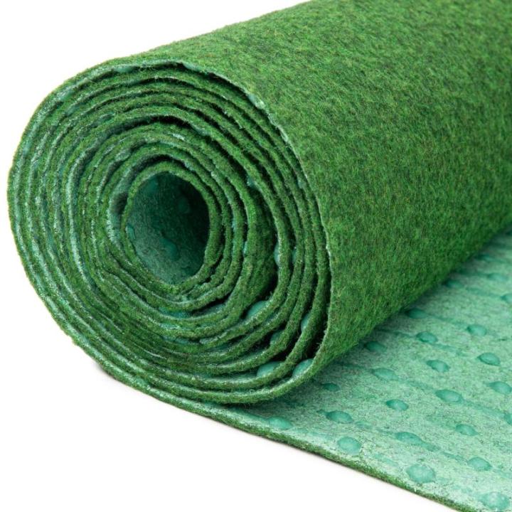 Pemba Kunstgras, groen, hoogte: 6 mm, kunstgrastapijt met noppen, weerbestendig, sneldrogend, outdoor, balkon, terras en tuin, 400 x 920 cm