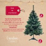 Realistische Kunstmatige Kerstboom Fir Xmas Tree | Afmeting: 150 cm | Feestdagdecor | Diepgroene Dichte Takken Stabiele Stand | Binnen & Buiten