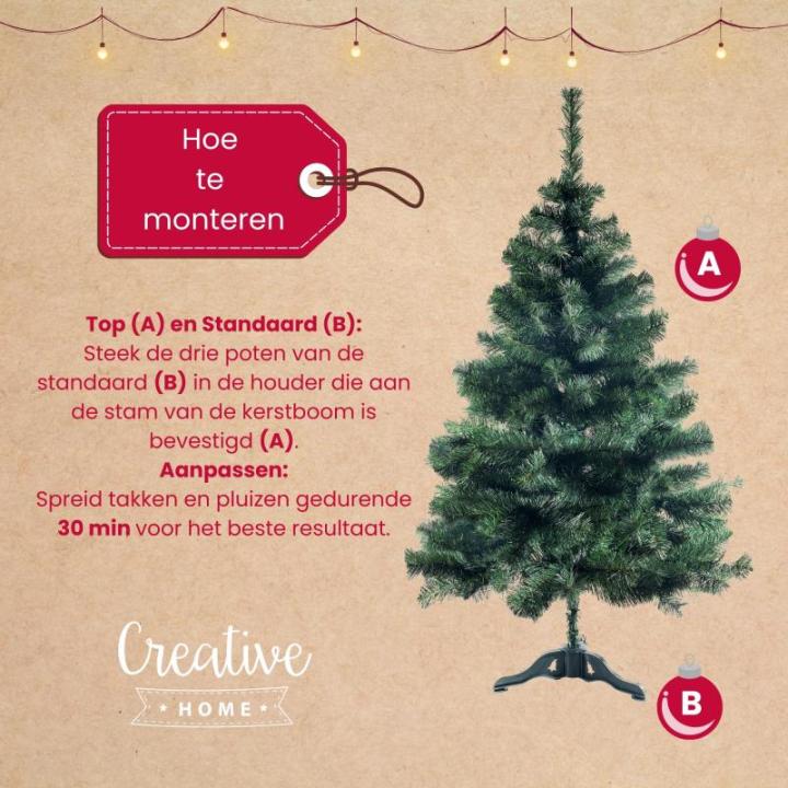 Realistische Kunstmatige Kerstboom Fir Xmas Tree | Afmeting: 150 cm | Feestdagdecor | Diepgroene Dichte Takken Stabiele Stand | Binnen & Buiten