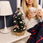 Kunstmatige Xmas Tree | Size 30 cm | Miniatuur kleine kegel | voor tabel Desk Office | Indoor Outdoor | DIY Decoratie Gift