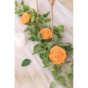 Kunstbloemen, rozen, 25 stuks schuimrozen, kunstrozen met stelen, decoratieve bloemen, herfstbloemen, bloemendecoratie voor bruiloft, boeketten, bruid, herfstdecoratie, woondecorat