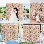23,62 X 15,75 Zoll Große Künstliche Blumenwand, Künstliche Blumen, Panel Aus Seide, Kunststoff, Floraler Hintergrund, Sichtschutzwände Für Den Außenbereich Innenbereich Hochz