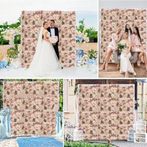 23,62 X 15,75 Zoll Große Künstliche Blumenwand, Künstliche Blumen, Panel Aus Seide, Kunststoff, Floraler Hintergrund, Sichtschutzwände Für Den Außenbereich Innenbereich Hochz