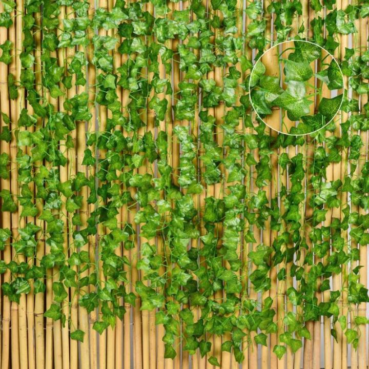 Kunstklimopslinger 2 meter, 12 stuks, , balkonplanten, decoratie, hangslinger, voor bruiloft, kantoor, keuken, tuin, feest, wanddecoratie