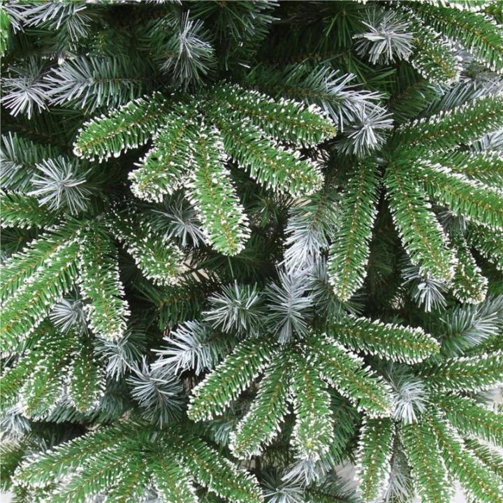 Künstlicher Weihnachtsbaum aus Blauer Fichte mit PE- und PVC-Zweigen for Zuhause, Büro, Urlaub, Innen- und Außendekoration, beflockter voller Baum aus Fichte mit Metallscharnier