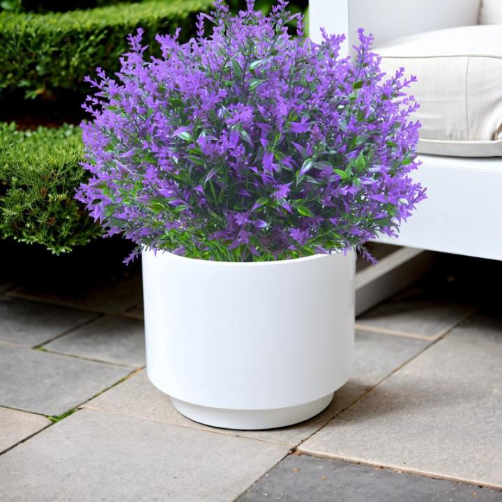 voor buiten, 12 bundels lavendel, , UV-bestendige balkonplanten, kunstplanten, struiken voor buiten, binnen, balkon, balkonbak, bloembak, lila