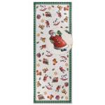 Design tapijt Nostalgic - Toy's Delight - kerstboomdeken, kerstboom en kerstboom loper voor woonkamer, slaapkamer, eetkamer, hal - groen multikleuren, 80x200 cm