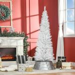 kerstboom dennenboom met kunststof standaard 390 takpunten wit Ø 55 x 180 h cm