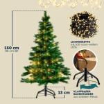 Kerstboom 150 cm LED Kerstverlichting Standaard Kunstkerstboom PE Groen