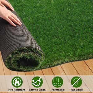 Premium 4x4m Kunstrasen Rasen, realistischer Kunstrasen für Garten, Terrasse, Landschaft und Balkon, natürlich aussehender Kunstrasenteppich mit 2,5 cm Florhöhe