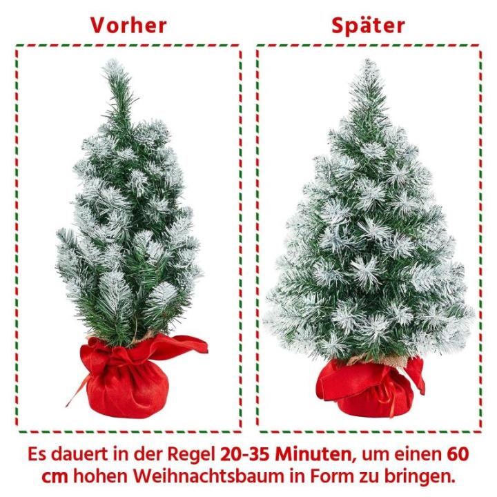 Kunstkerstboom, snelle montage, incl. kerstboomvoet, kerstboom, witte sneeuw voor tafel, kantoor