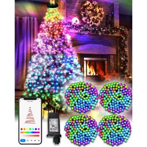 Smart Lichtsnoer, 80 m, 800 leds, kerstboom, app-gestuurde verlichting voor Kerstmis met 16 miljoen RGB-kleuren led-lampjes