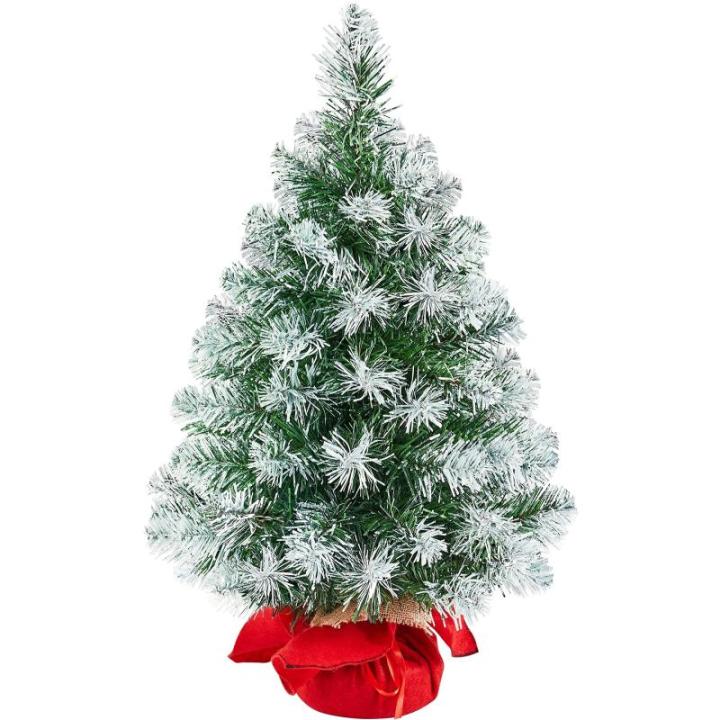 Kunstkerstboom, snelle montage, incl. kerstboomvoet, kerstboom, witte sneeuw voor tafel, kantoor