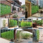 Kunstmatige bamboe bladeren doe-het-zelf decor scherm met houten basis 1,2 m hoge faux potplant voor restaurant kantoor natuurlijk groen ontwerp eenvoudige installatie binnen buite