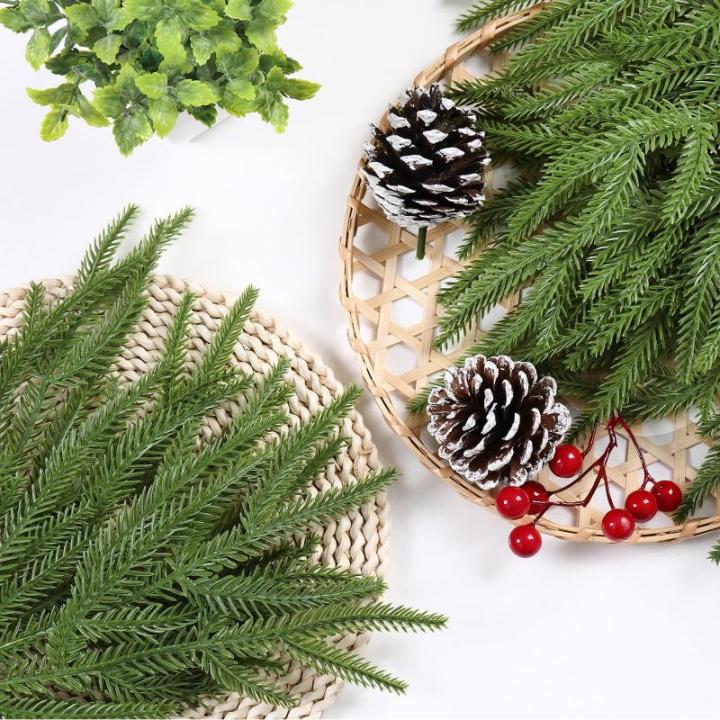 Kerstdennentakken, 12 stuks, kunstkersttakken, doe-het-zelf knutselen, Kerstmis, , 45 cm, takken voor Kerstmis, binnen, buiten, wooncultuur (12)