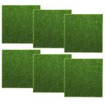 6 stuks kunstgras miniatuurtuin, 15 x 15 cm, kunstgras tapijt, miniatuurtuin, kunstgras versiering, mos, doe-het-zelf decoraties, miniatuur ornament kabouterhuis