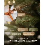 Premium kunstkerstboom, 180 cm, natuurgetrouwe look, extra dichte takken, inclusief houten standaard en opbergtas, hoogwaardige dennenboom voor feestelijke decoratie