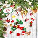 24 x kerstfiguren, kerstversiering, kleine figuren, kerstboomversiering, kerstdecoratie voor adventskalender
