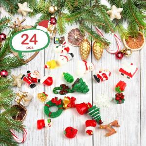 24 x kerstfiguren, kerstversiering, kleine figuren, kerstboomversiering, kerstdecoratie voor adventskalender