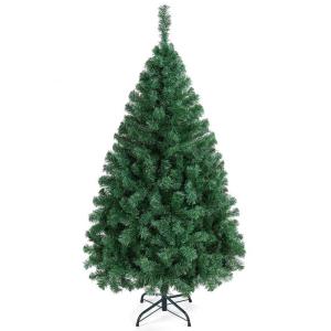 Kunstkerstboom, 154 cm, met 398 takken, opvouwbare metalen standaard, kerstboom, kunstboom voor kerstdecoratie, groen