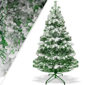 Kunstkerstboom 180 cm met 588 punten, dennenboom kunstmatig edelspar snel op te bouwen incl. kerstboomstandaard, kerstdecoratie - sneeuw 1,8 m