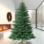 Kuro sagol Künstlicher Weihnachtsbaum Tannenbaum 210cm, Ø 110cm, 1150 Spitzen, schwer entflammbar, realistischer Christbaum Tanne mit Ständer