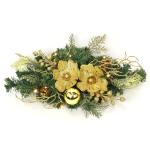 Arrangement Magnolia met ballen, dennen, bessen, LED-slinger, kerstdecoratie, kerstbloemen, kerstbloemen, lichtketting, kunstboeket, kunstbloemen, boeket, slinger, containers