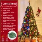 Kunstkerstboom met ledverlichting, 183 cm, met 300 meerkleurige en warmwitte lampen, 9 lichtmodi, kerstboom met 818 takken en opvouwbare metalen standaard, groen