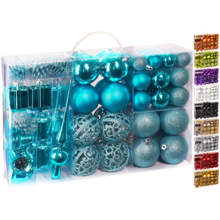 Set met boompiek, 101-delig, kerstboomversiering
